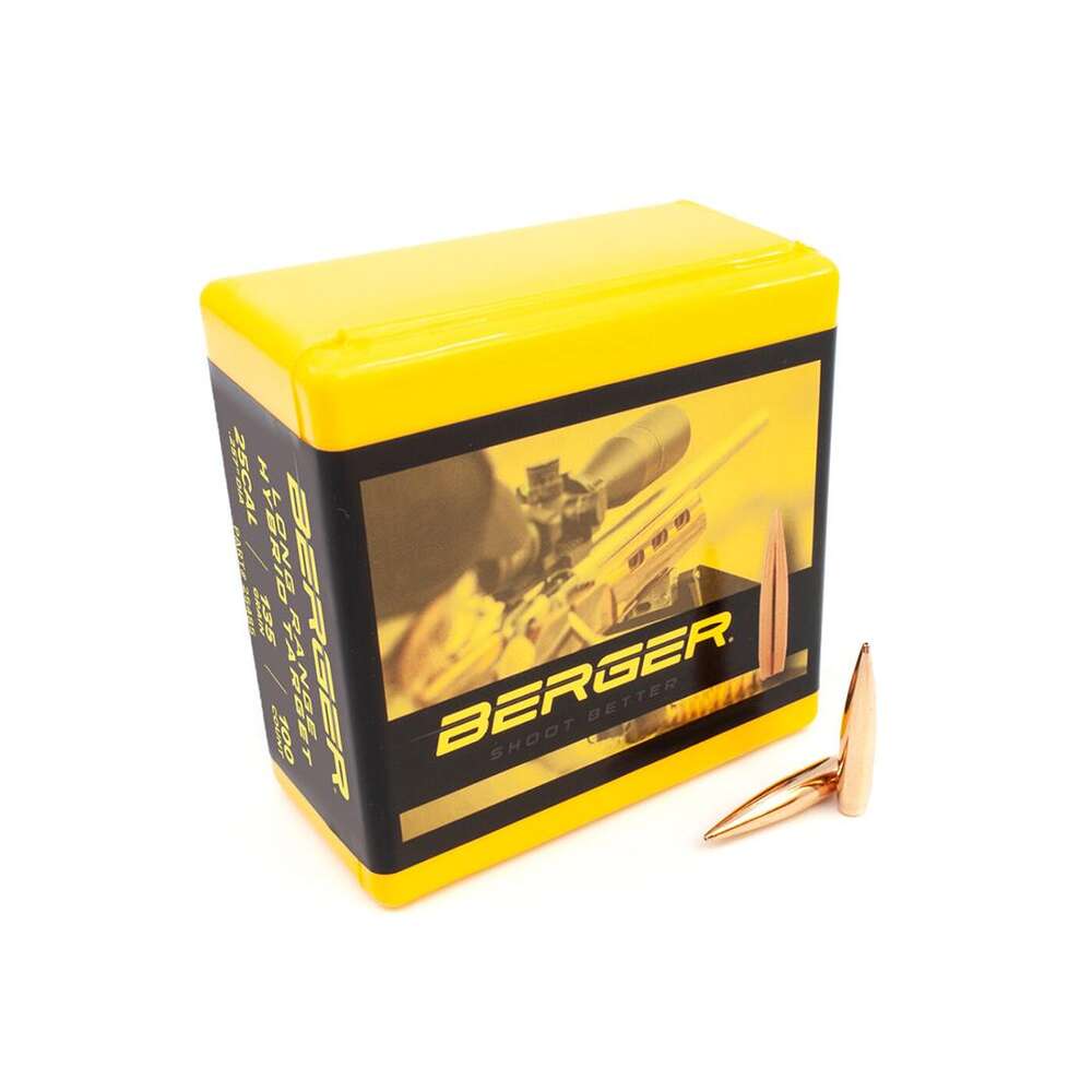 Ammunition Berger Bullets Ready Series Berger 25 cal 135gr LR Hybrid Target 100rd box